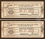 Aisle Walk Ask - Will you walk me down the aisle - Liquor Labels for Wedding Day Walk
