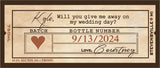 Aisle Walk Ask - Will you walk me down the aisle - Liquor Labels for Wedding Day Walk