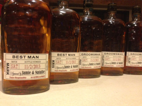 Groomsmen Labels - fits Bulleit bottles or made to size - I Do Artsy Weddings