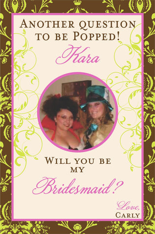 Customized Bridesmaid Photo Wine Labels - I Do Artsy Weddings