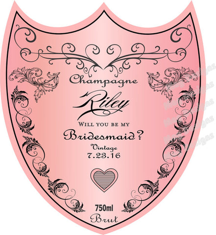 Personalized Wedding Champagne Labels - I Do Artsy Weddings