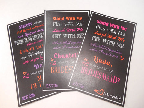 Bridesmaid Wine Labels - Modern Wine Labels - Bridal Party Gifts - Custom Bridesmaid Wine Labels - I Do Artsy Weddings